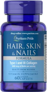 Puritan's Pride Hair, Skin & Nails Formula, Helps Support Skin, Hair and Nail Health