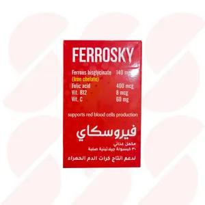 Ferrosky Iron supplement with Folic Acid, Vitamin B12 & Vitamin C