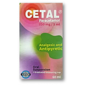 CETAL 250 MG / 5 ML ( PARACETAMOL ) 60 ML SUSPENSION
